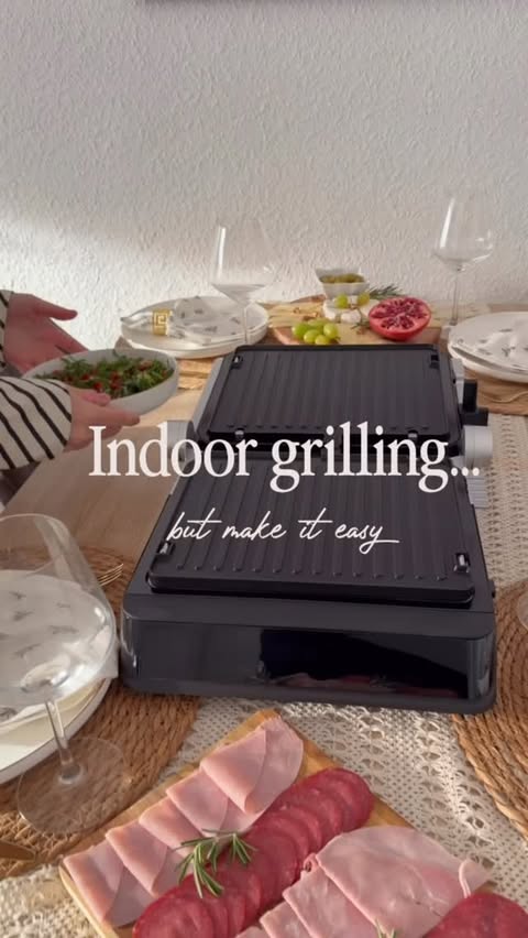 Instagram post by @megi.and.littles for AMZCHEF. Caption reads: Indoor grilling but make it easy
I didn’t think an....