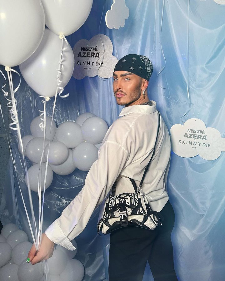 Instagram post by @awhora for Skinnydip London. Caption reads: had my head in the clouds lastnight celebrating....