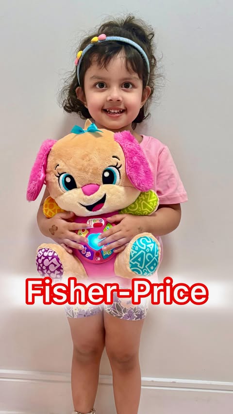 Instagram post by @chandrika_ssharma for Fisher-Price. Caption reads: [...] playtime both fun and educational.....