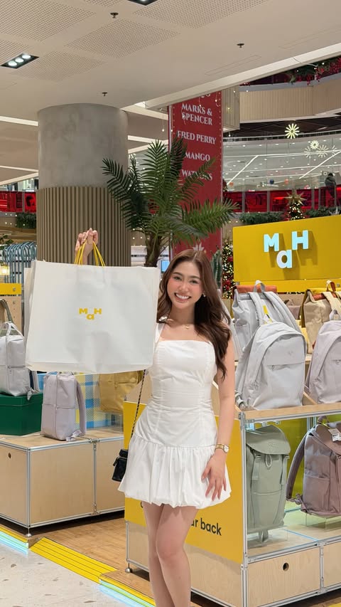 Instagram post by @charlynn_icban for MaH Official. Caption reads: RUN, don’t walk!✨🏃‍♀️ @mah_official_ph Bags at SM....