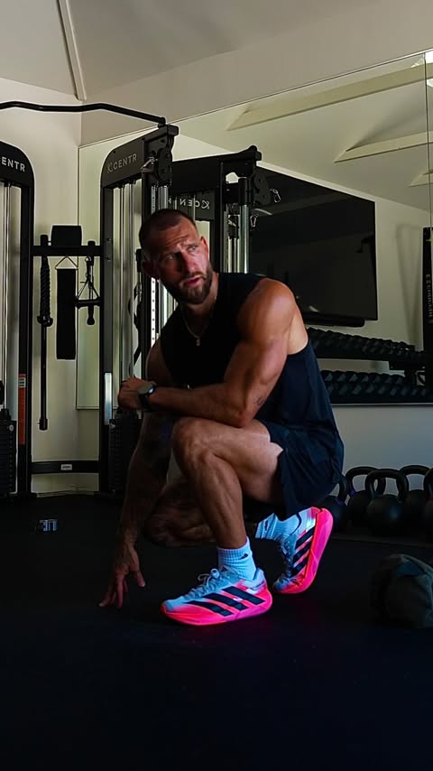 Instagram post by @matttralli5 for adidas. Caption reads: [...] Sprint fast. Lift strong. The @adidas....