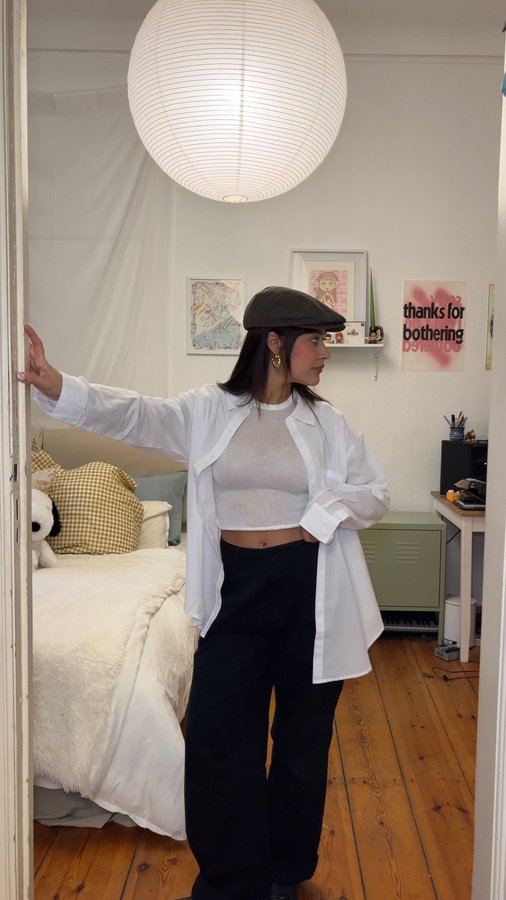 Instagram post by @toniagost for Brixton. Caption reads: GRWM with my new @brixton clothes 🎀 #brixton #ad.