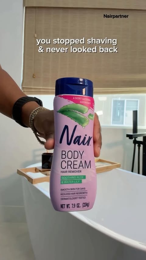 Instagram post by @irisbeilin for Nair. Caption reads: Smooth, sleek, and always sexy with @naircare !....