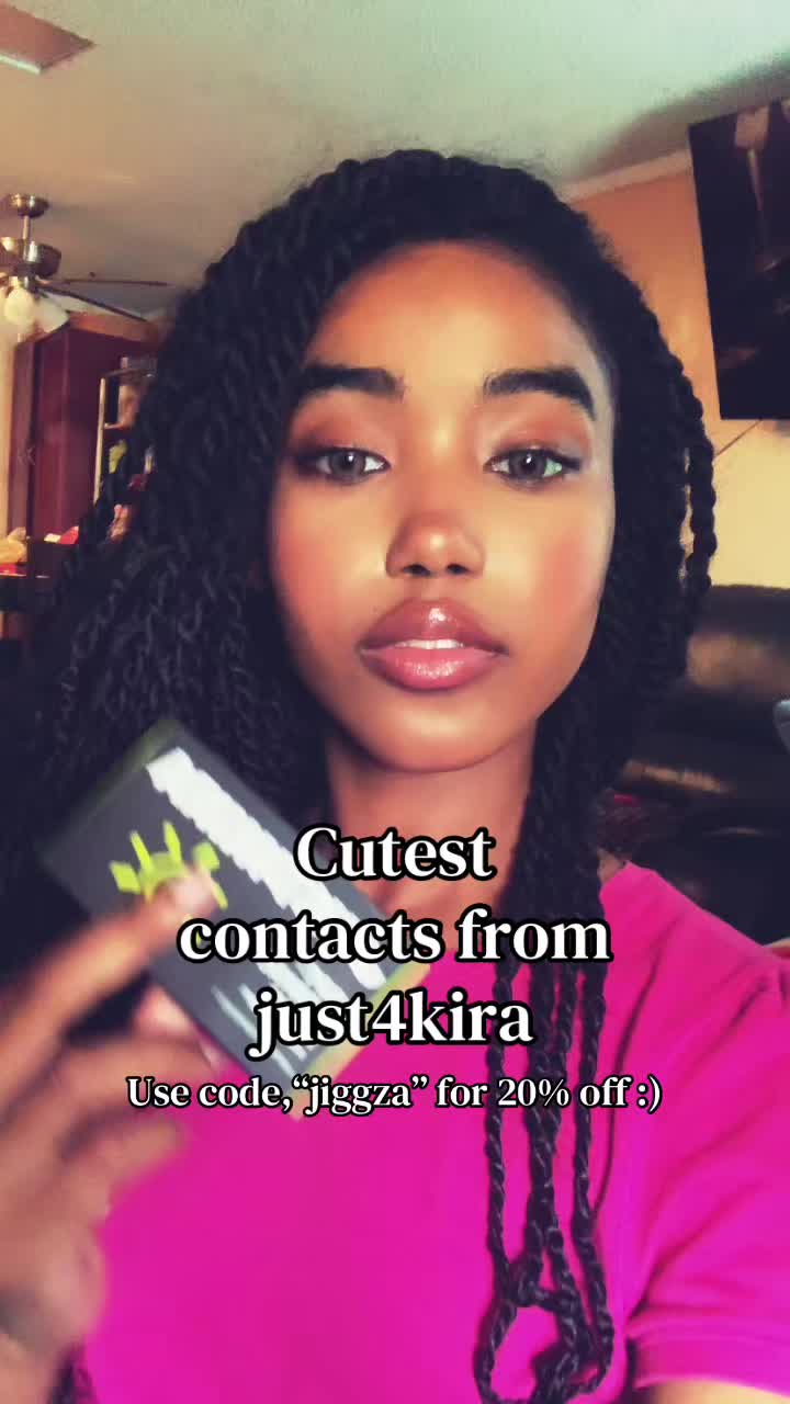 TikTok post by @jiggza for ICE LERSKIN. Caption reads: Using the cutest contacts for my rapunzel cosplay....