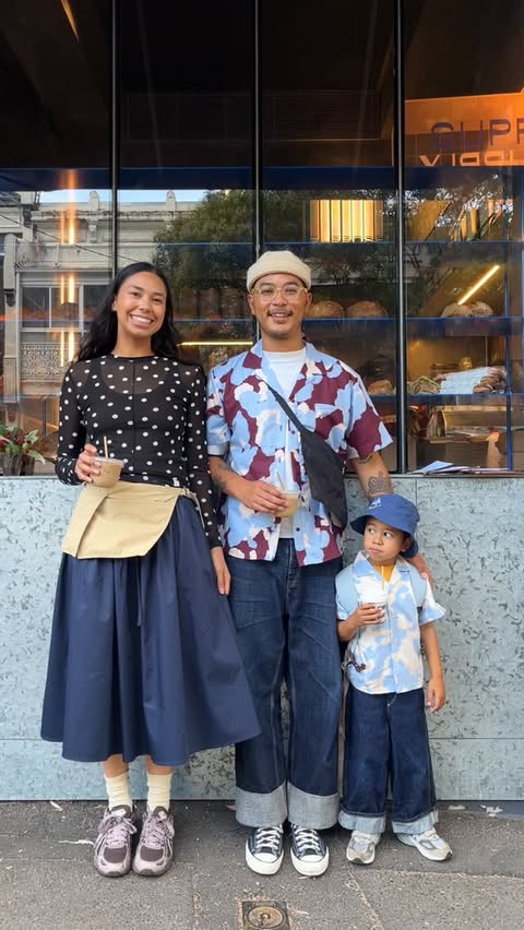 Instagram post by @vasitii for The Paper Bunny. Caption reads: Coordinating family fits with @thepaperbunny’s New....