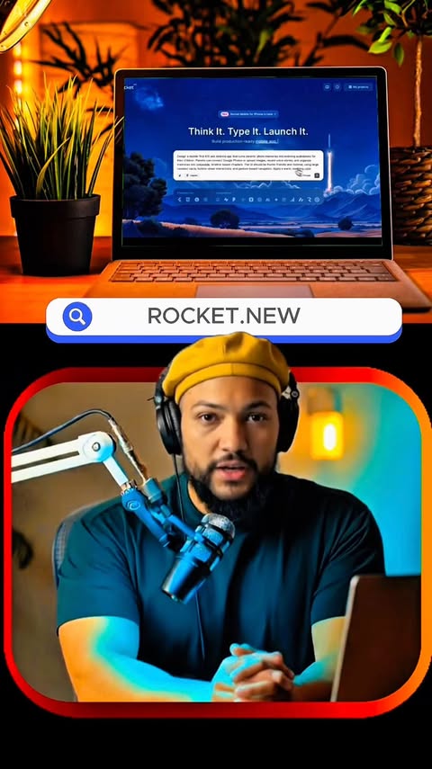 Instagram post by an influencer for Rocket. Caption reads: [...] them. I built Storykeeper by @rocketdotnew....