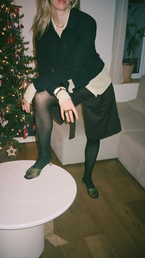 Instagram post by @dentellefleurs for Sheertex. Caption reads: [...] not-so-predictable holiday looks with....