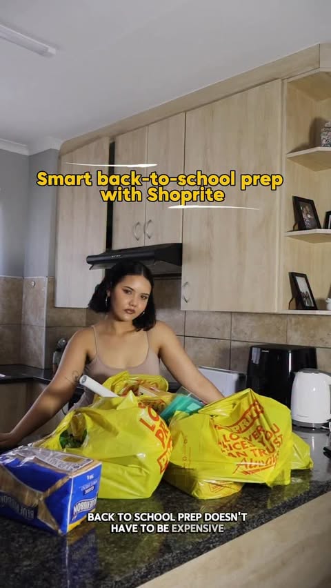 Instagram post by @queen__laila___ for Shoprite SA. Caption reads: Shoprite has made going back to school easy ✨
From....