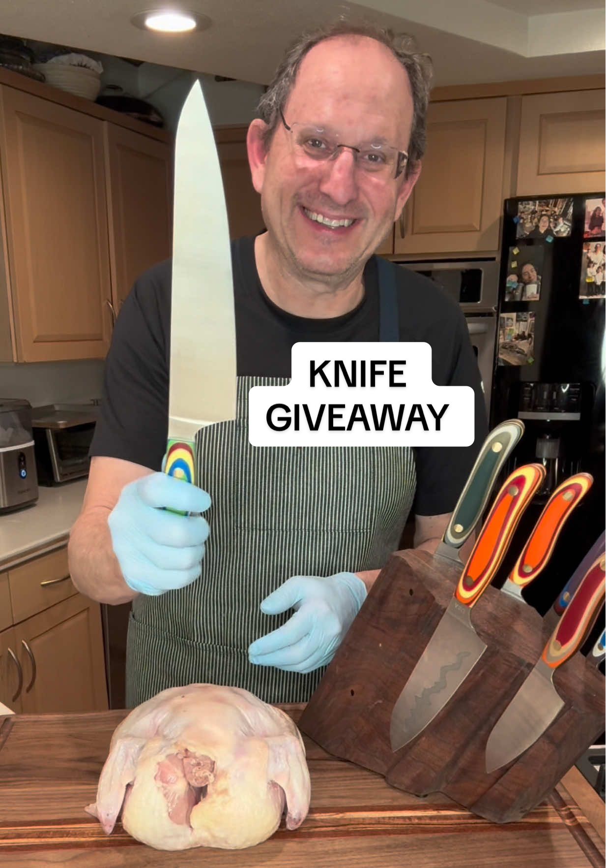 TikTok post by @seattlehanddoc for New West KnifeWorks. Caption reads: [...] knives!  9” Chef’s Knife from New West....