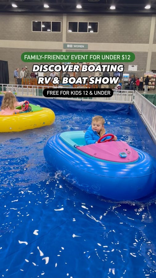 Instagram post by @mykybucketlist for Discover Boating. Caption reads: The Discover Boating Louisville Boat and RV Show....