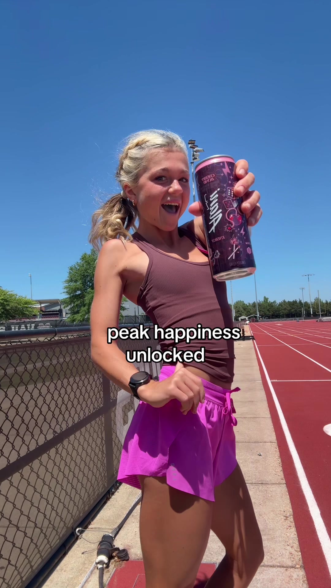 TikTok post by @louslife05 for Alani Nu. Caption reads: [...] drink = elite morning routine 🩷 @Alani....