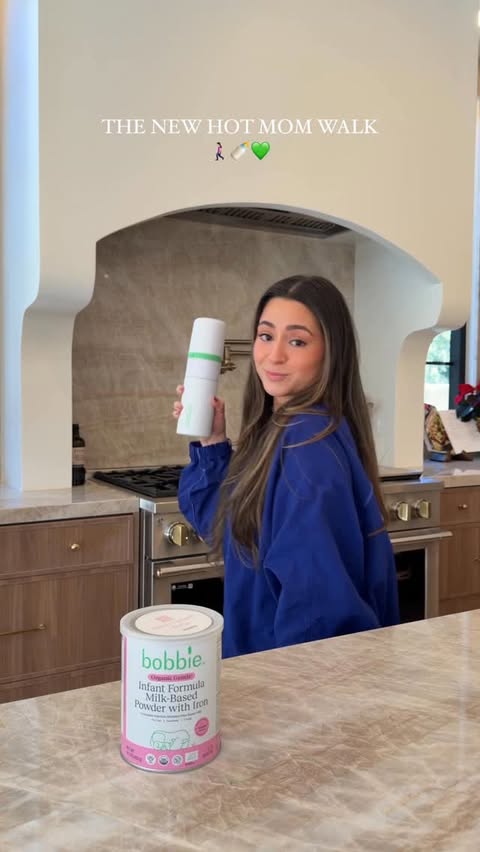 Instagram post by @_taliascott for Bobbie. Caption reads: [...] Mom Walk real quick 🍼✨ Obsessed with....