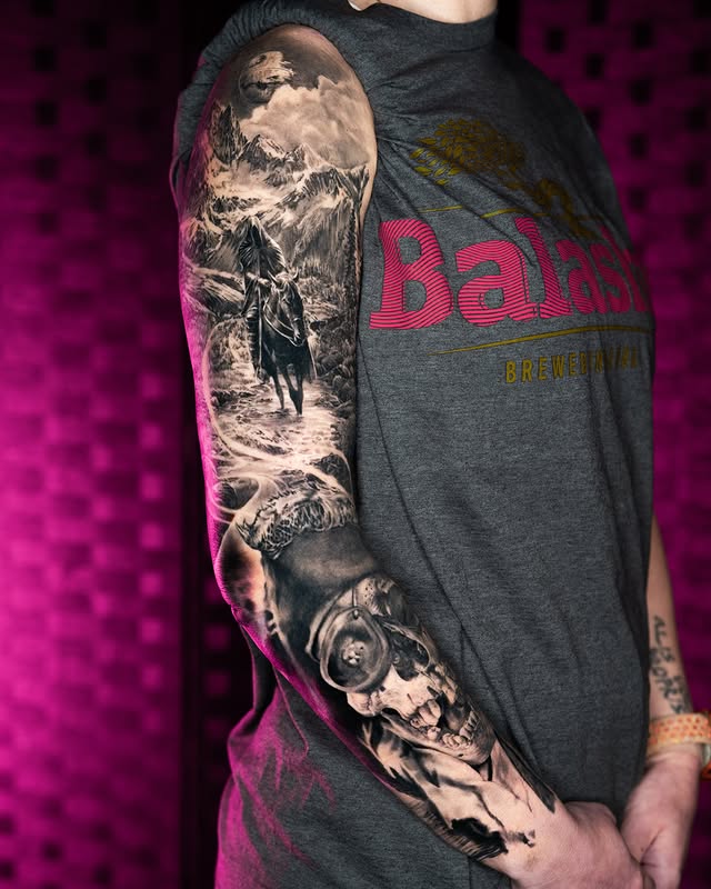 Instagram post by @zakperry_tattoos for Hustle Butter. Caption reads: [...] information! Sponsored by:....