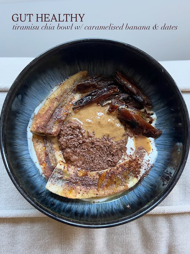 Instagram post by @anourishingbalance for TrueStart Coffee. Caption reads: [...] seeds •1 shot of espresso (my new....