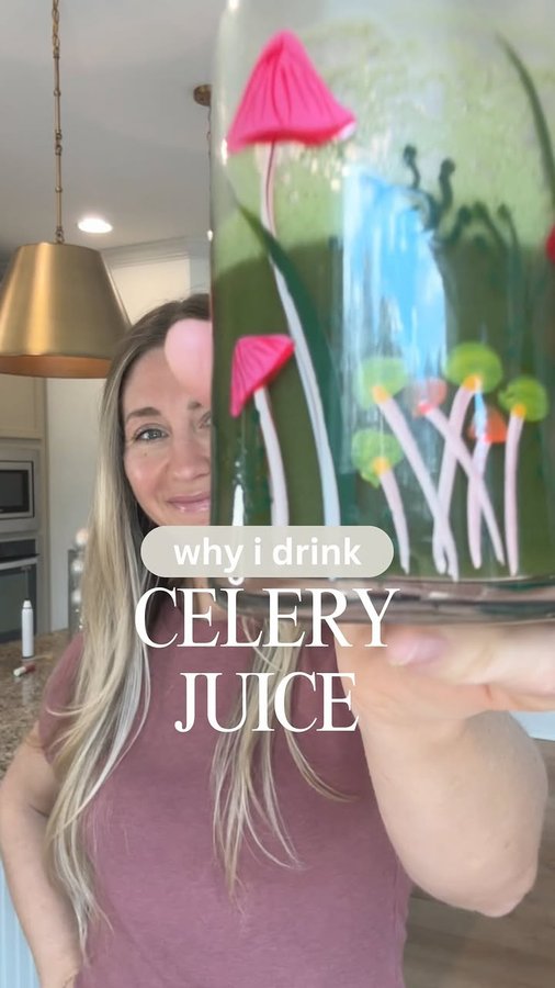 Instagram post by @nicole_hohenstein for Nature Restore. Caption reads: Celery juice is more than a trend—it’s backed by....