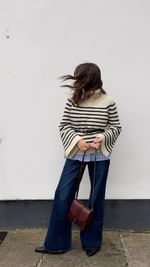 Instagram post by @_shelleyloves for La Redoute. Caption reads: Who likes a belt on a jumper? I like this as it....