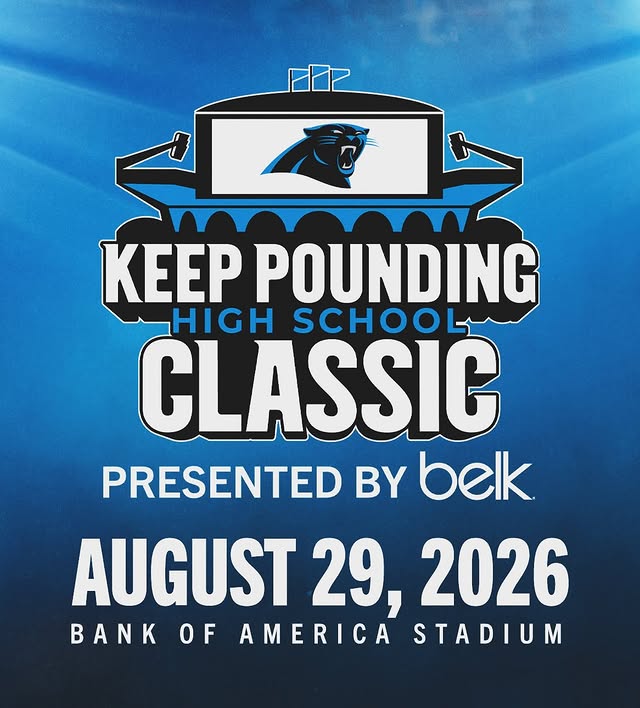 Instagram post by @houghftbl for Belk. Caption reads: [...] Pounding High School Classic Presented by....