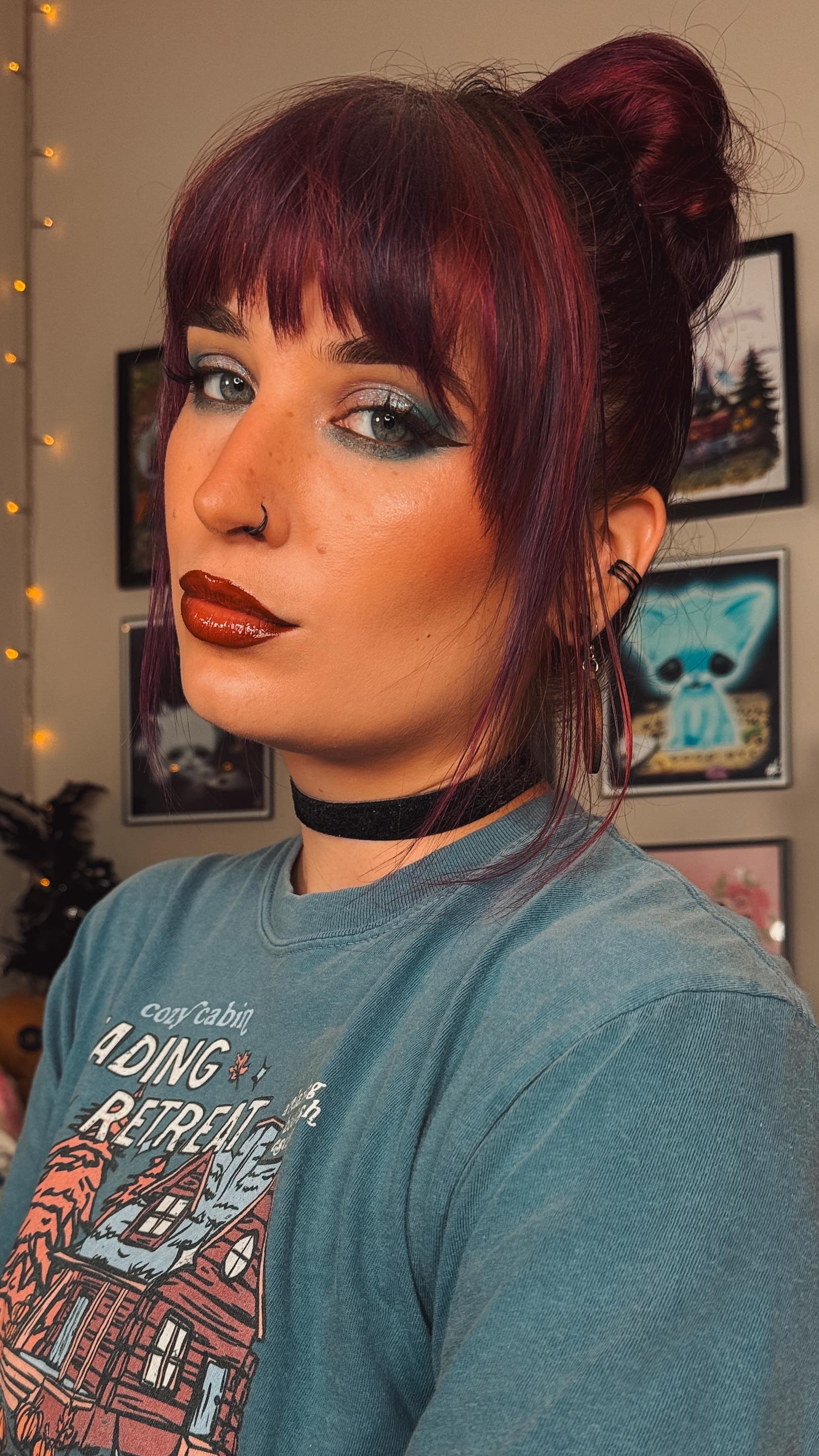 Instagram post by @battybean_ for Nomad Cosmetics. Caption reads: 🏔️🍂🌧️

✖️FACE✖️
@whatsupbeauty posytivity....