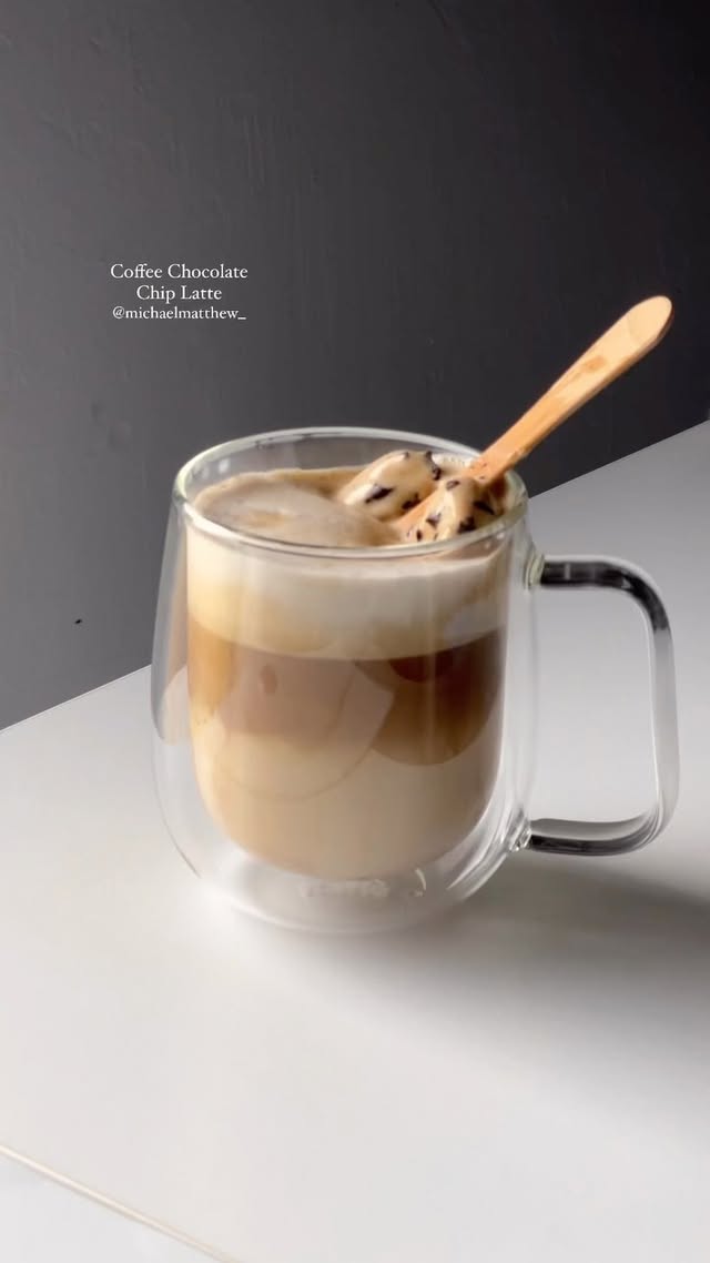 Instagram post by @michaelmatthew_ for Zulay Kitchen. Caption reads: Ice Cream in your Coffee is a must! ☕️🍦 One touch....