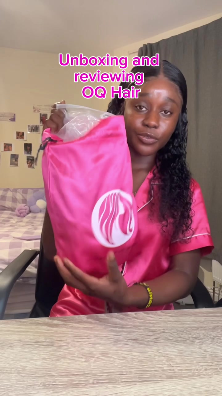 TikTok post by @keziaakosua4 for OQHAIR. Caption reads: #oqhair @OQHAIR.