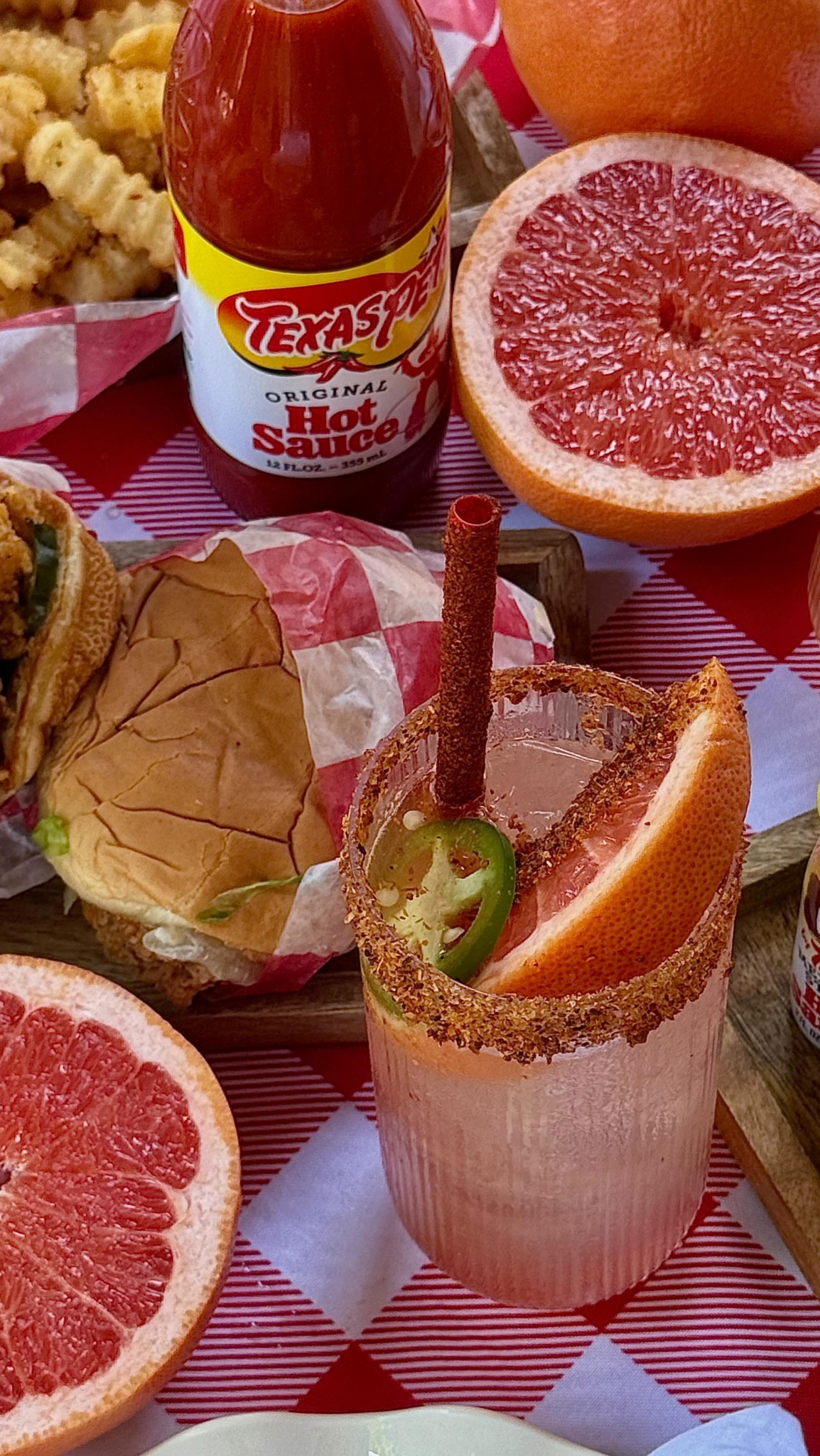 Instagram post by @colettescocktails for Texas Pete. Caption reads: #TexasPetePartner serving up some @texaspete for....