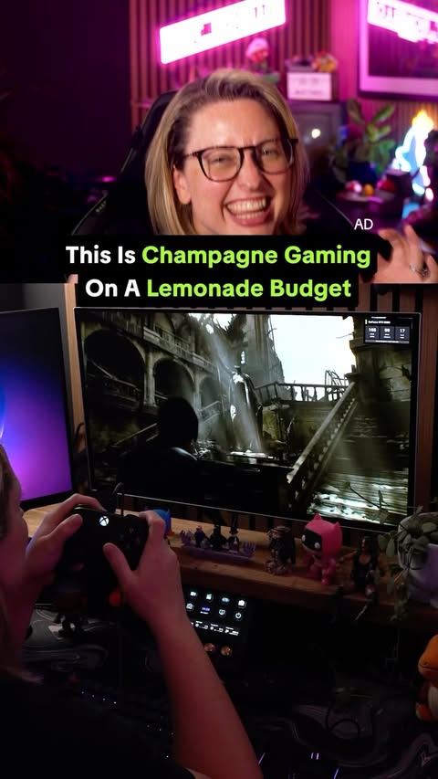 Instagram post by @8bit_bonello for NVIDIA GeForce. Caption reads: [...] to play games on! ☁️ Get 35% off of Nvidia....