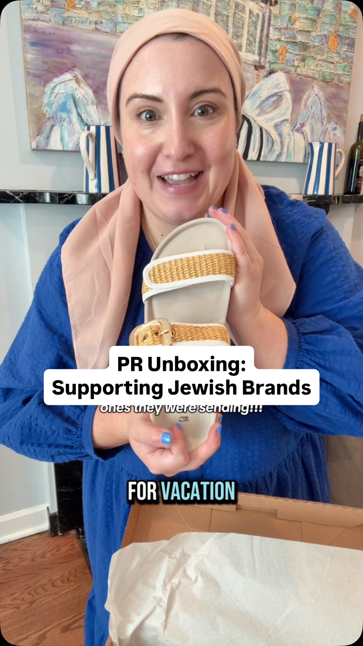Instagram post by @alyssagoldwater for Naot Shoes North America. Caption reads: I don’t get a ton of PR, but when I do, I LOVE....