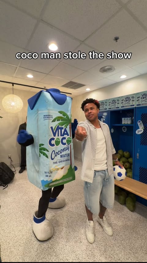 Instagram post by @west.mckennie for Vita Coco. Caption reads: Two legends that love coconut water.