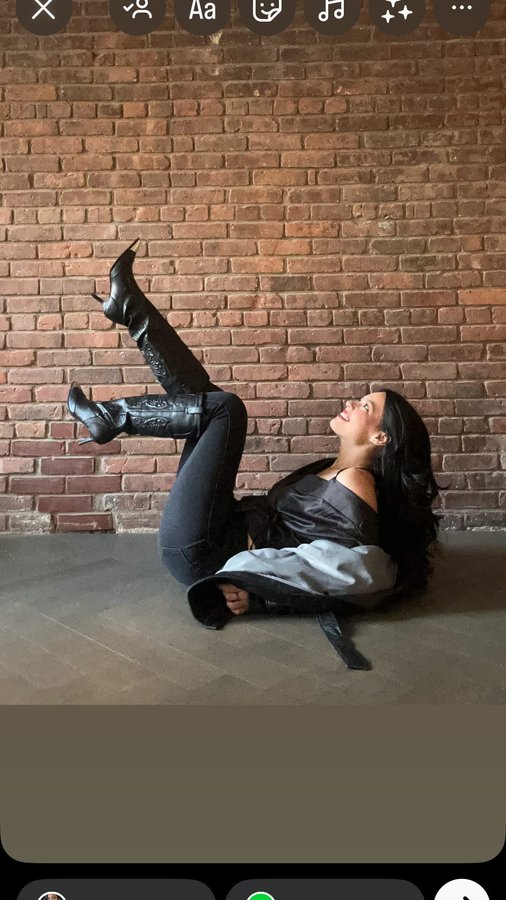 Instagram post by @amanikins for AZALEA WANG. Caption reads: In love with these boots from @azaleawangofficial....
