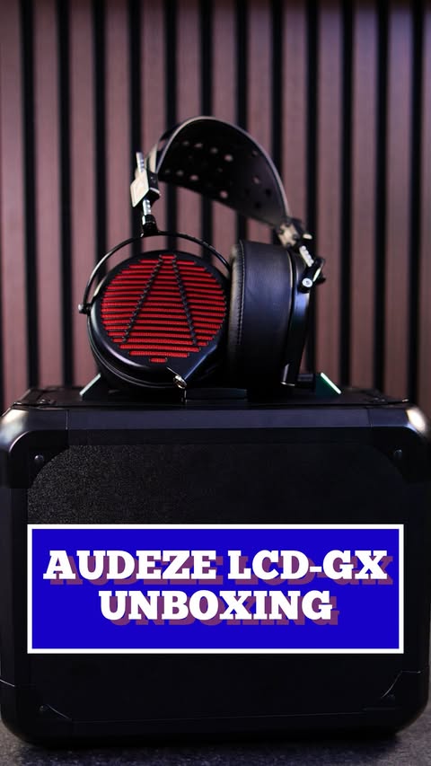 Instagram post by @joeysfunhouse for Audeze. Caption reads: [...] LCD-GX gaming headset from @audeze_official....