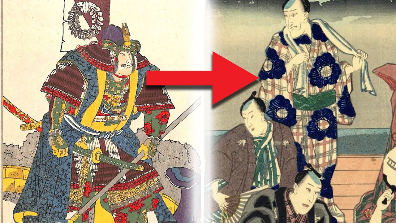 YouTube post by @TheShogunate for tippsysake. Caption reads: How Peace Changed the Samurai.