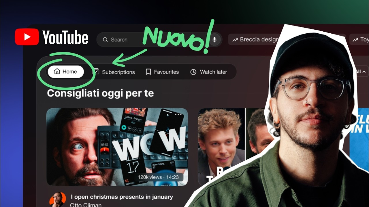 YouTube post by @BRECCIAdesign for Fiscozen. Caption reads: YouTube Redesign - WIDGETS! Comments & Buttons!....