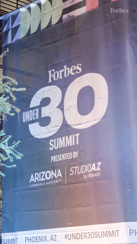 Instagram post by @azcommerce for Forbes. Caption reads: Phoenix brought the heat for the 2026 Forbes Under....