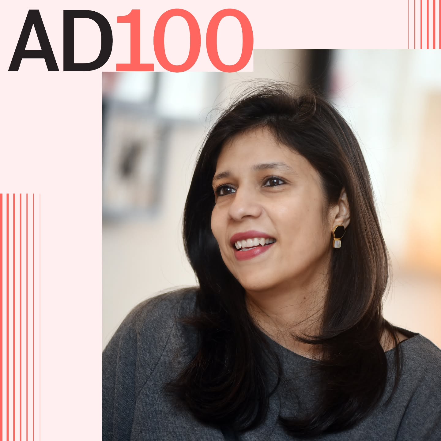 Instagram post by @sultaniram for Architectural Digest. Caption reads: 2026 ❤️ #AD100 @archdigestindia @komalinga....
