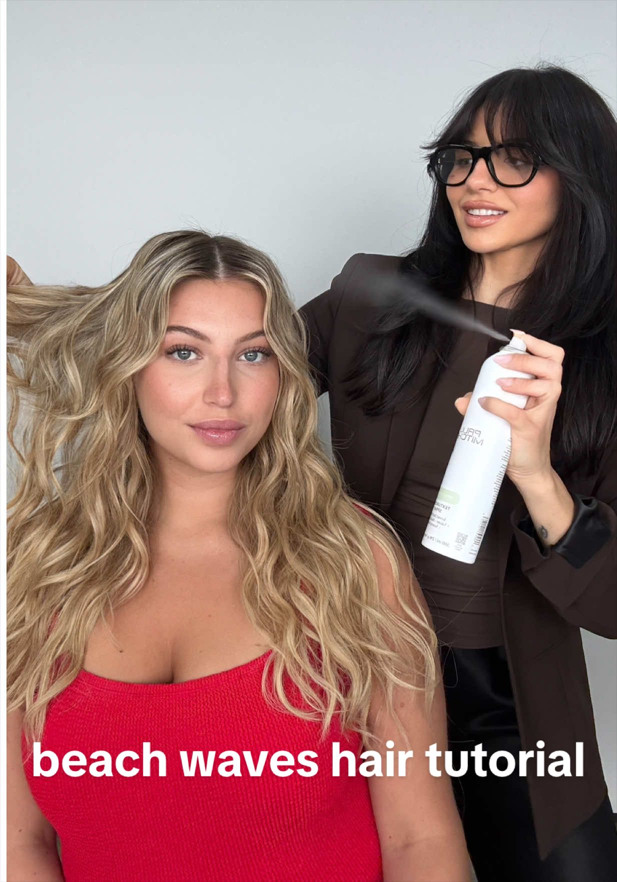 TikTok post by @justinemarjan for Paul Mitchell. Caption reads: [...] to products and tools from @Paul Mitchell....