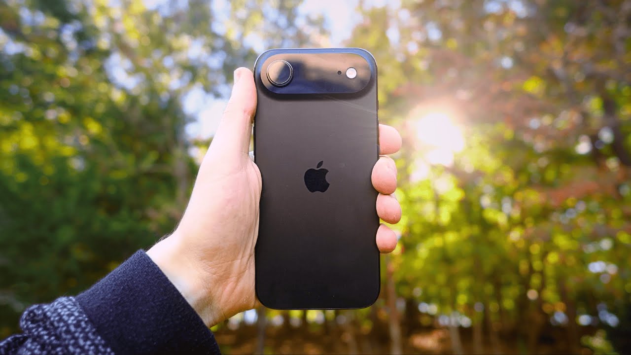 YouTube post by @SpencerScottPugh for Native Union. Caption reads: Is the iPhone Air Really Worth It? / Long Term....