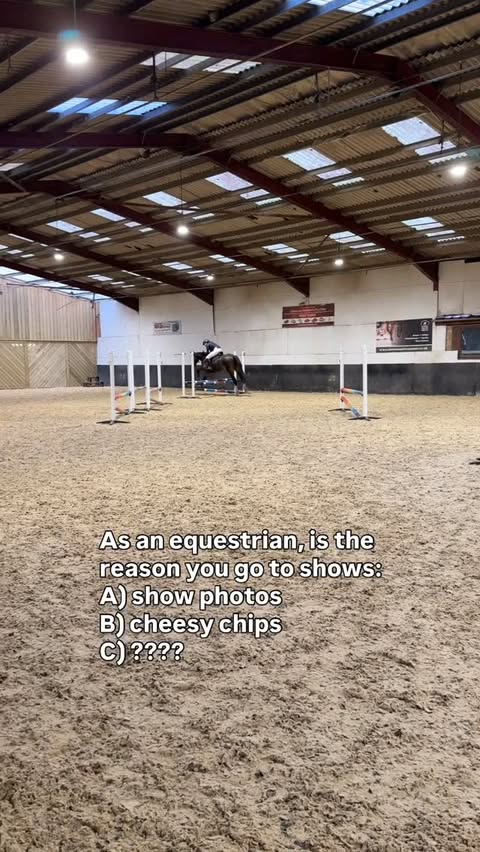 Instagram post by @canterring for Shires Equestrian. Caption reads: 🤔🤭 (Ad gifted items) I honestly think show....