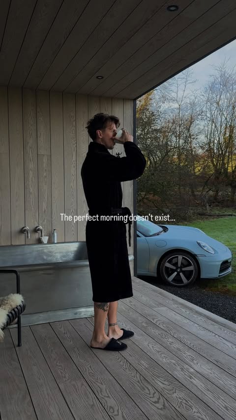 Instagram post by @laymedownliam for Marks and Spencer. Caption reads: Coffees, clothes and cars 🤝 
Also, a moment for....