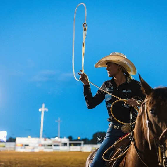 Instagram post by @kaydence_crawford for Kimes Ranch Jeans. Caption reads: Summer nights fully dressed in @kimesranchjeans....
