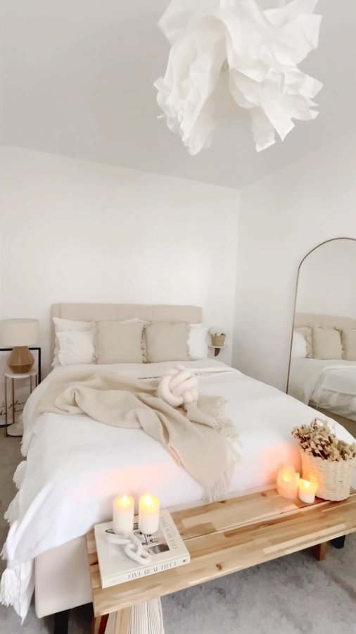 Instagram post by @feel.at.home.inspo for Arista Living. Caption reads: B E D R O O M  P R O G R E S S....