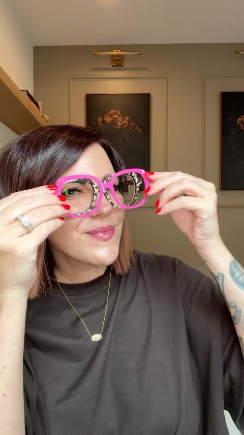 Instagram post by @lanie.moser for Pair Eyewear. Caption reads: [...] for 15% off your first Pair frame ✨....