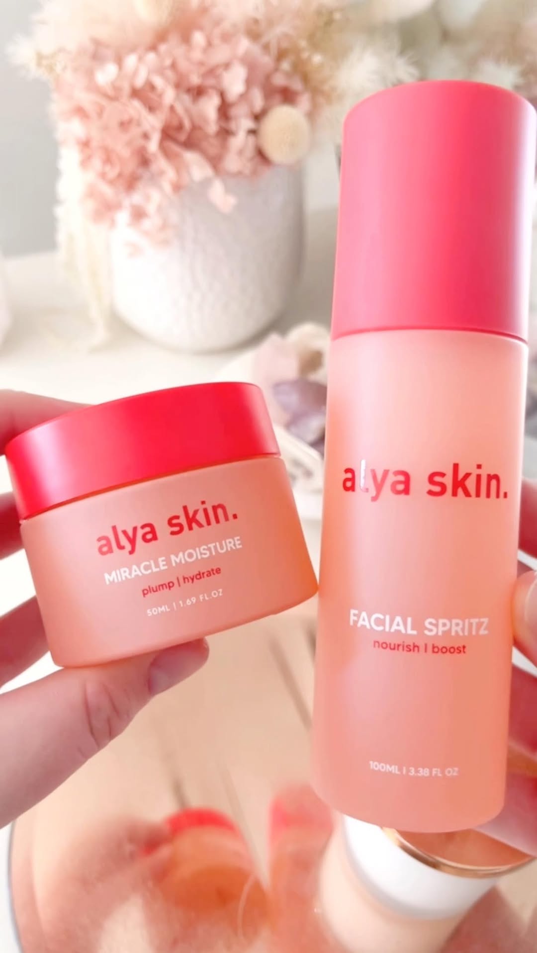 Instagram post by @beautybyannierosee for Alya Skin. Caption reads: @alyaskinaus 💖🌸✨

The Facial Spritz is....