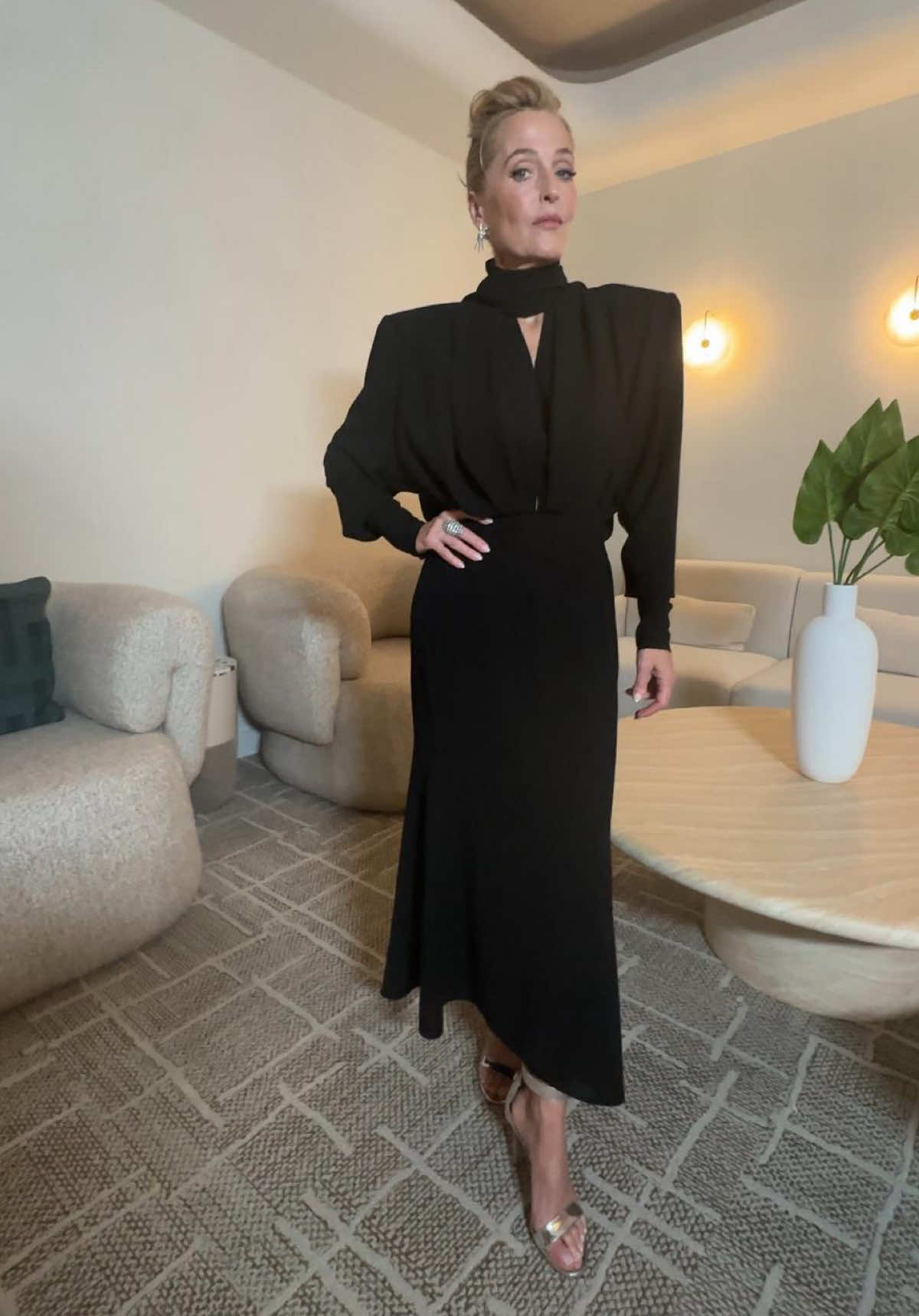 TikTok post by @gilliana for Mugler. Caption reads: Three events in 48 west coast hours. That’s how I....
