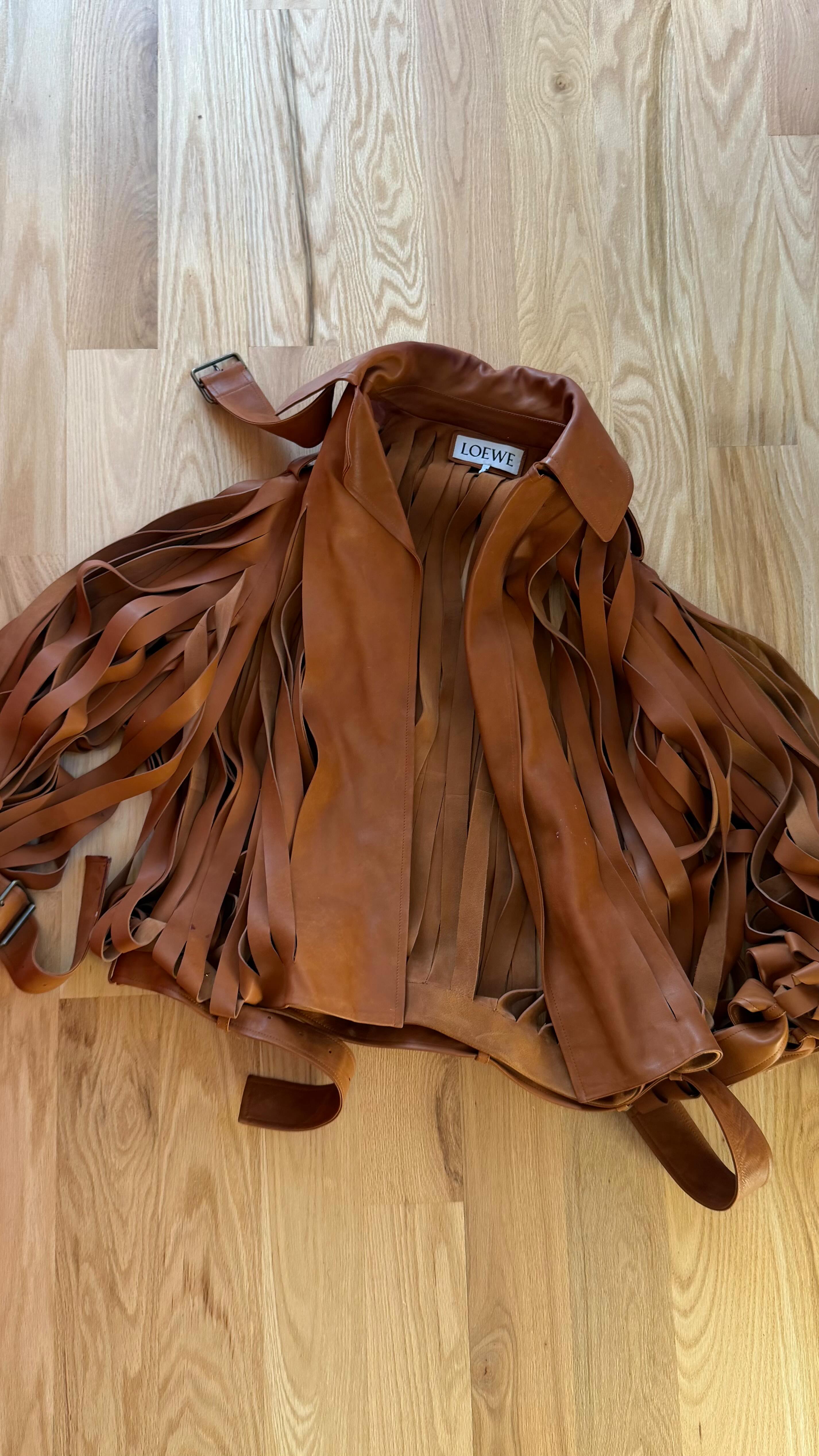 Instagram post by @sierrarenas for LOEWE. Caption reads: my @loewe jacket inspired me to make noodles from....