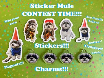 Instagram post by @arnedoodle for Sticker Mule. Caption reads: We’re over the moon about my new @stickermule....