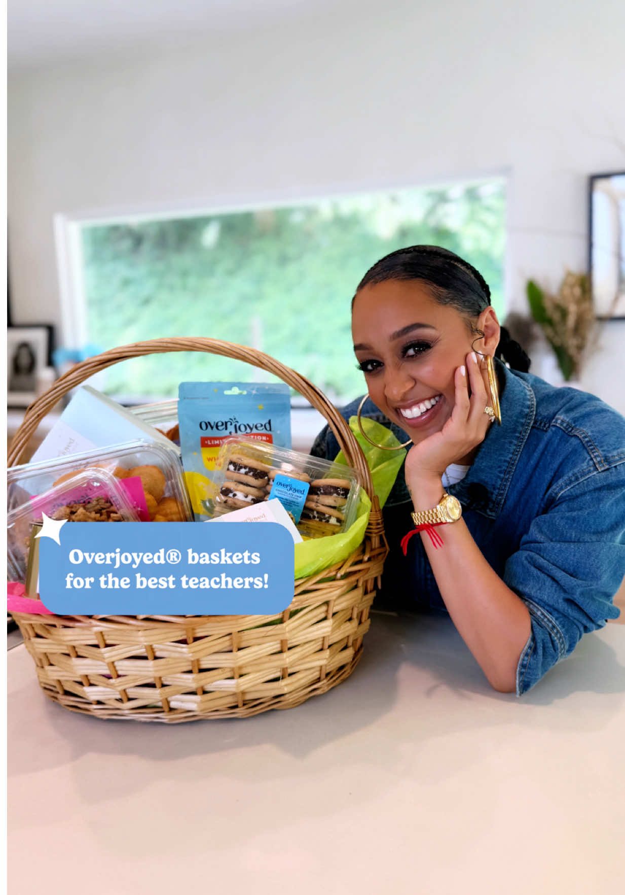 TikTok post by @tiamowry for Albertsons. Caption reads: Thanks to #overjoyed and @Albertsons I was able to....