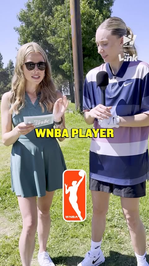 Instagram post by @elliotgeorgiadis for Whistle. Caption reads: Paige definitely has some golf-cart history with....