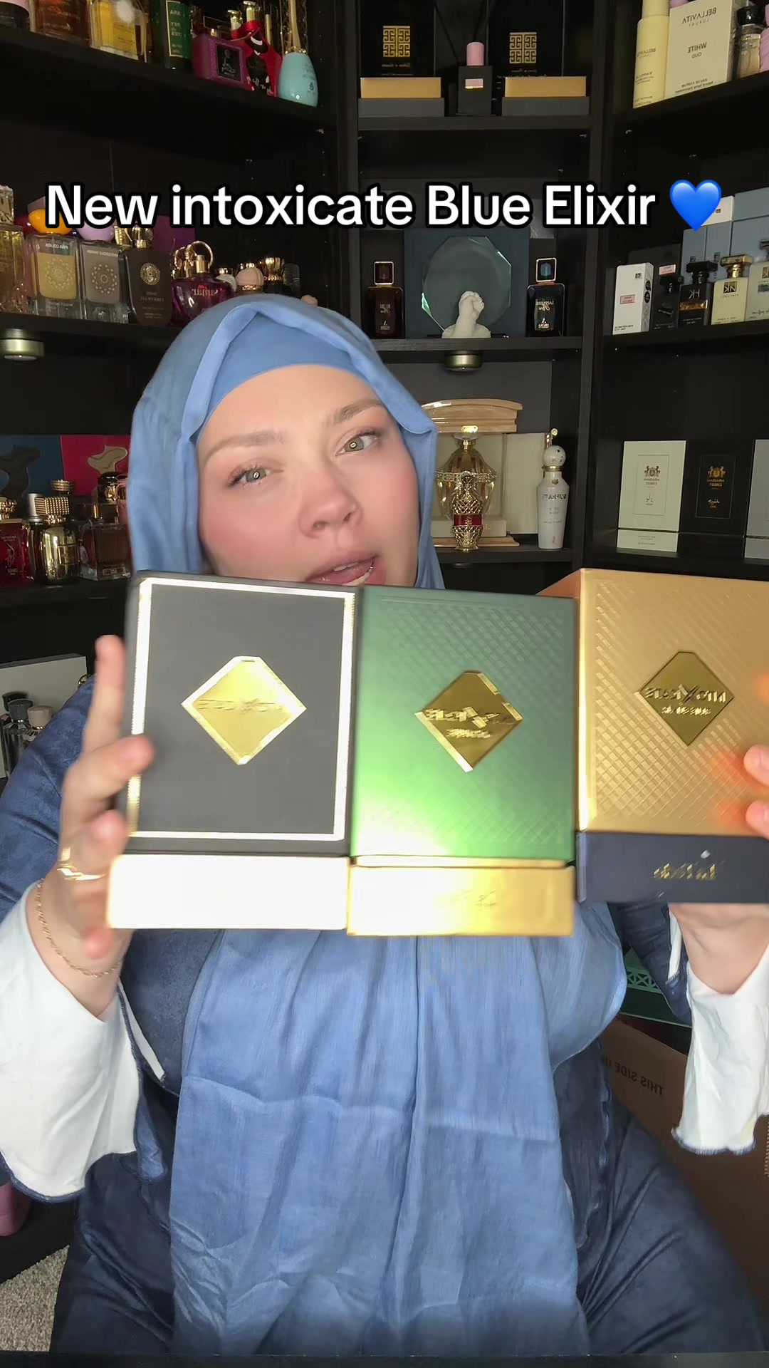 TikTok post by an influencer for Khadlaj Perfumes. Caption reads: @Khadlaj Perfumes which one is your [...].