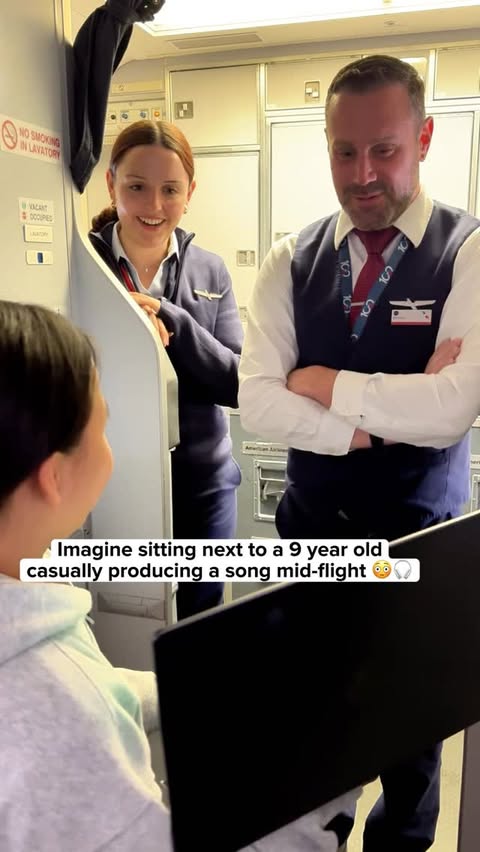 Instagram post by @mikel_pop for American Airlines. Caption reads: Imagine sitting next to a 9-year-old casually....