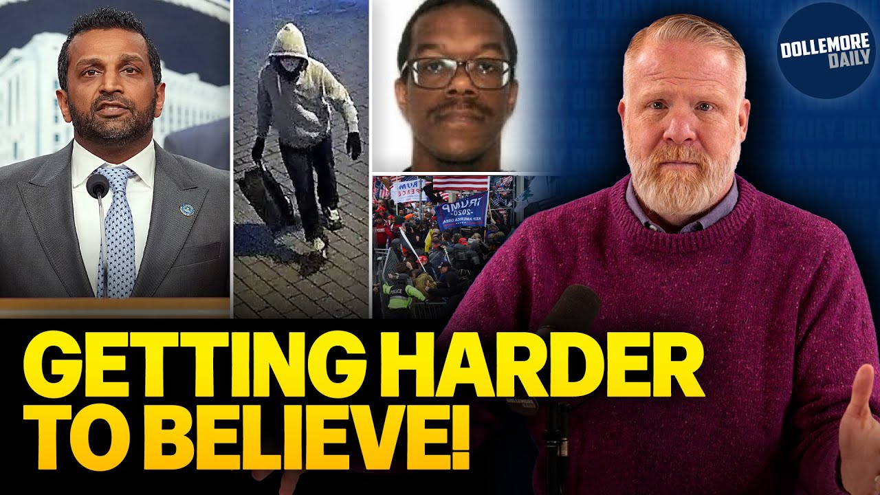 YouTube post by @dollemore for Sheath Underwear. Caption reads: Capitol Pipe Bomber Arrested: Kash Patel GOES....